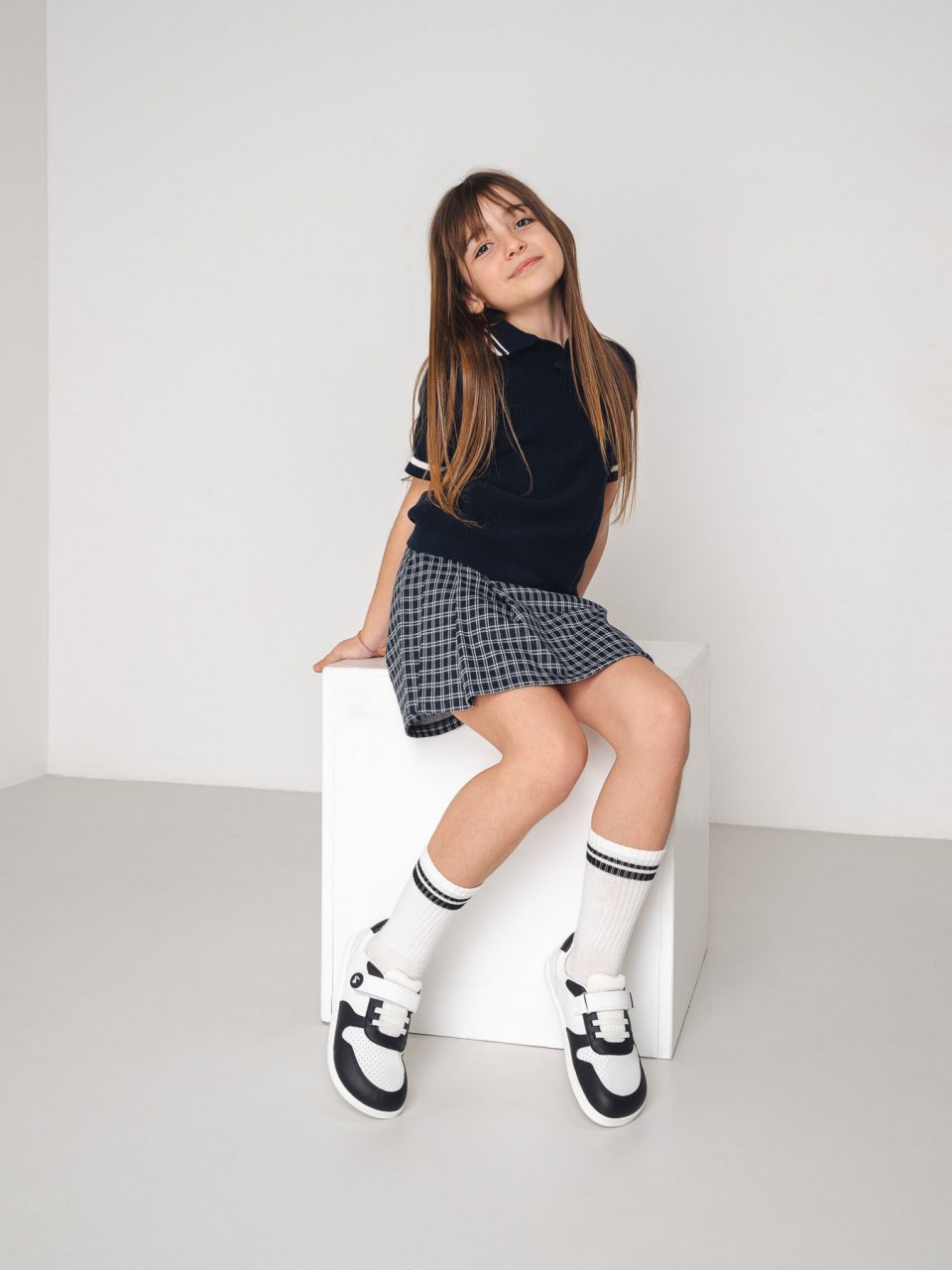 Kids barefoot sneakers Be Lenka Scoot Kids - White & Black