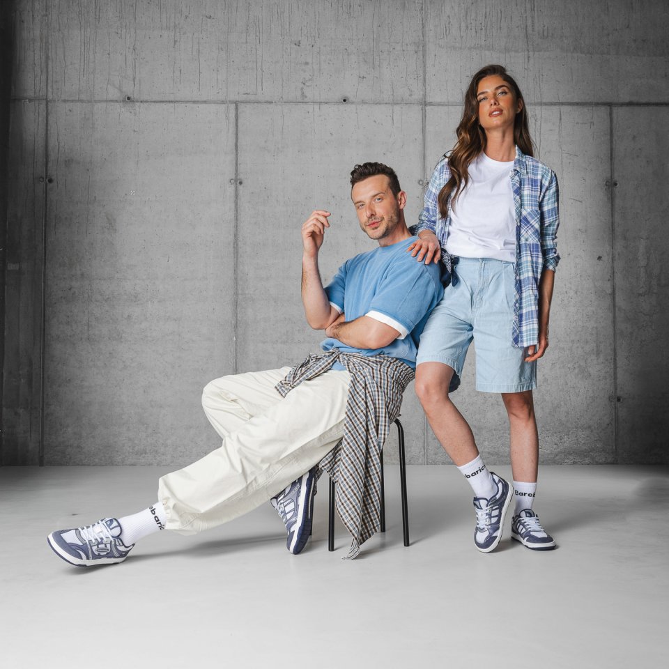 Barefoot Sneakers Barebarics Dropsta - Blue & Silver