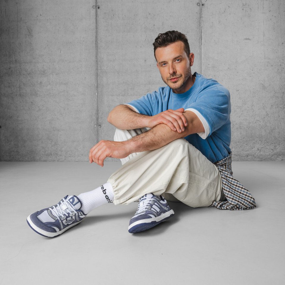 Barefoot Sneakers Barebarics Dropsta - Blue & Silver