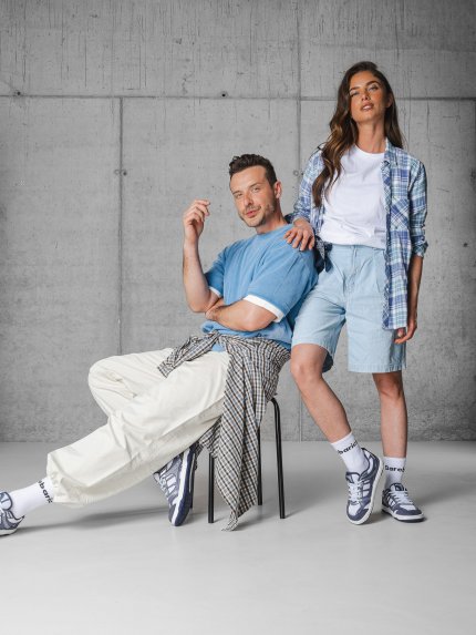 Barefoot Sneakers Barebarics Dropsta - Blue & Silver
