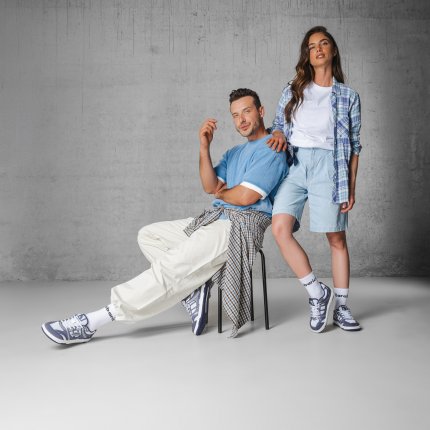 Barefoot baskets Barebarics Dropsta - Blue & Silver
