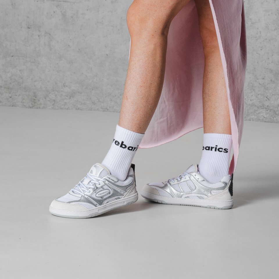 Barefoot Sneakers Barebarics Dropsta - Silver & White