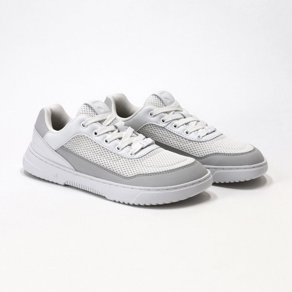 Barefoot Sneakers Barebarics Vaporo - White & Light Grey