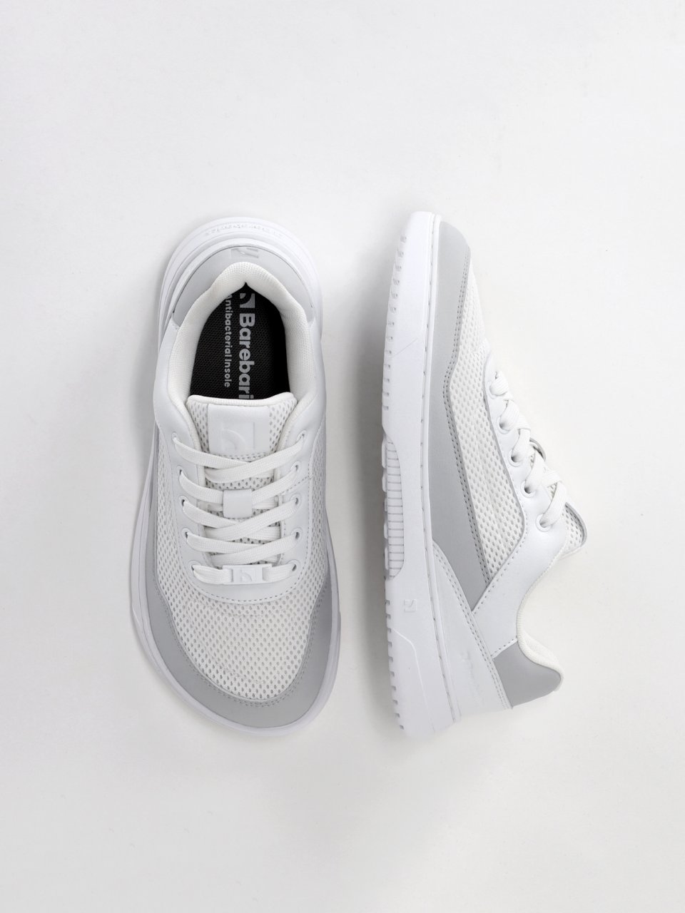 Barefoot Sneakers Barebarics Vaporo - White & Light Grey