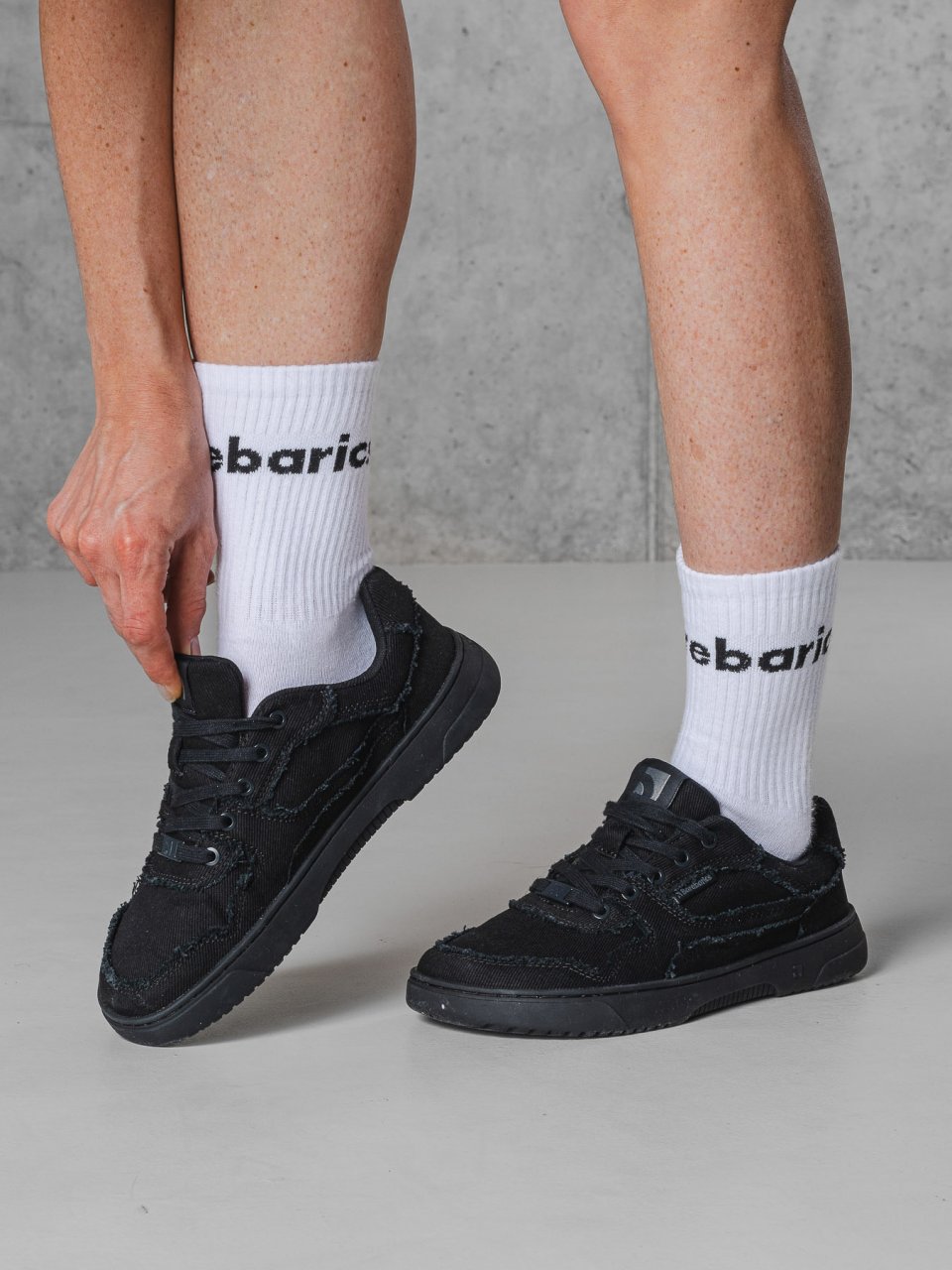 Barefoot Sneakers Barebarics Zing Denim - All Black