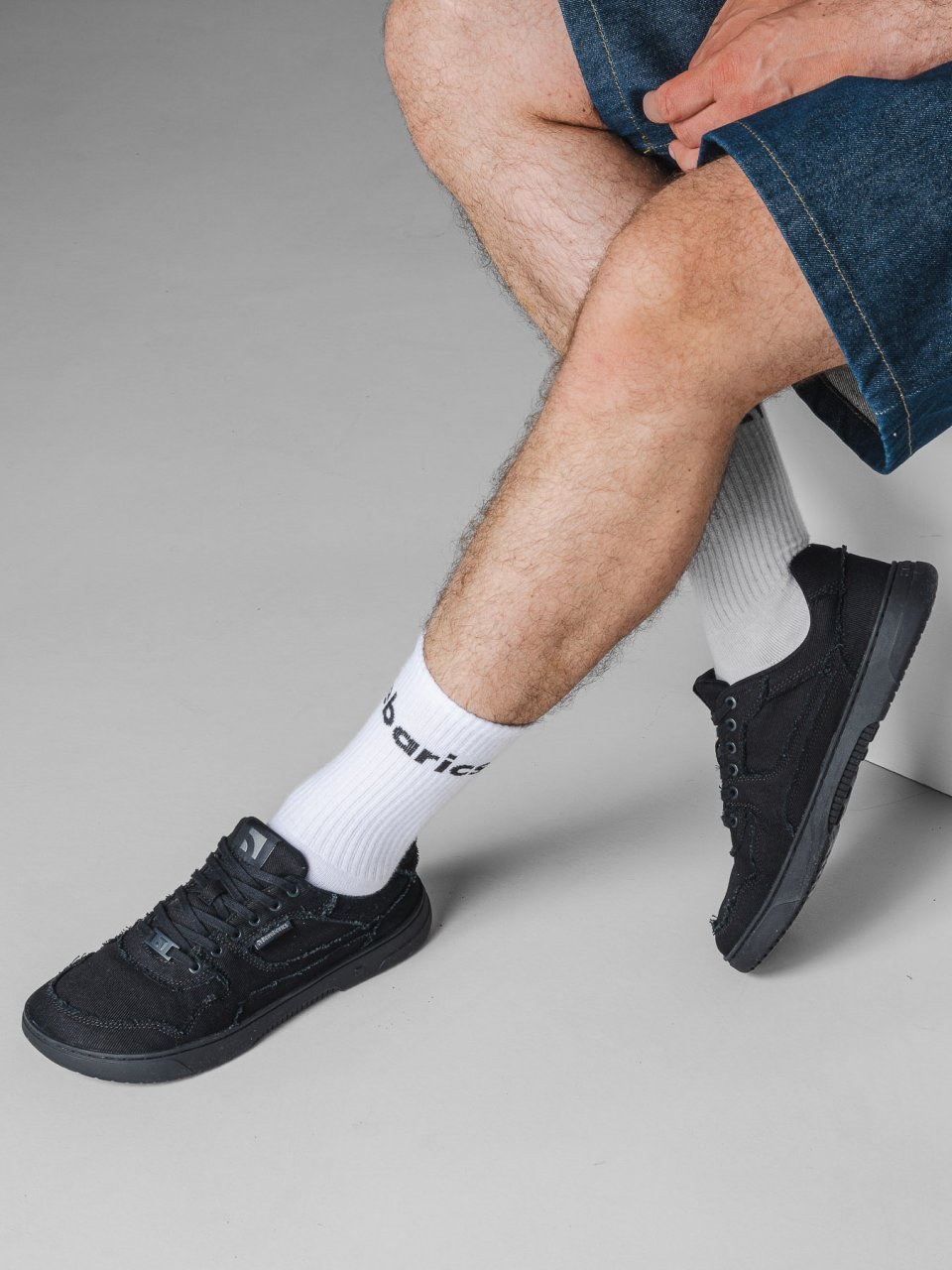 Barefoot Sneakers Barebarics Zing Denim - All Black