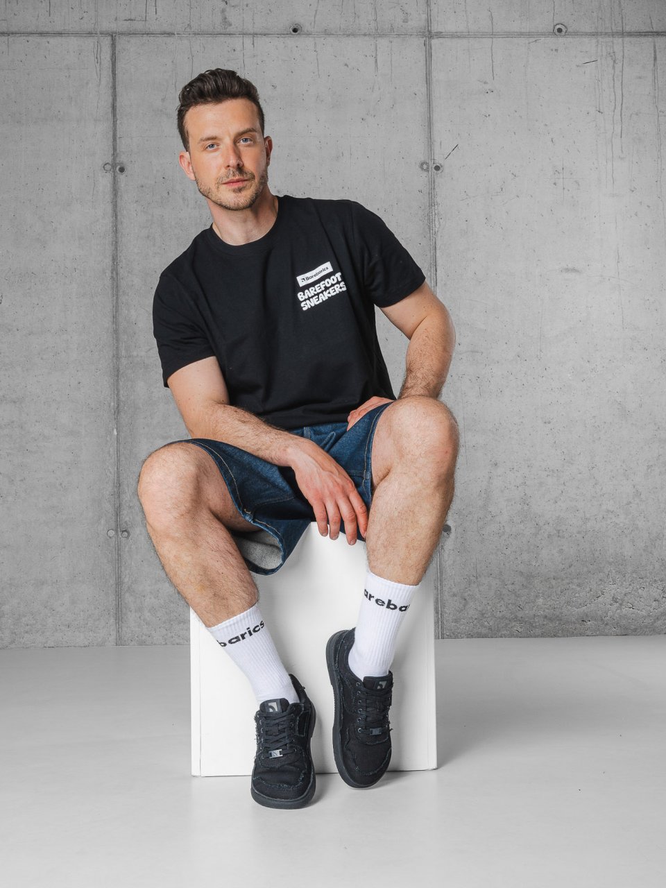 Barefoot Sneakers Barebarics Zing Denim - All Black