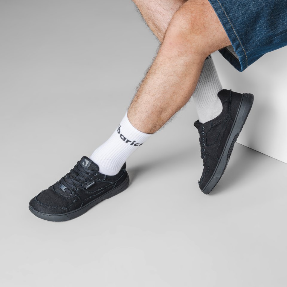 Barefoot sneakers Barebarics Zing Denim - All Black