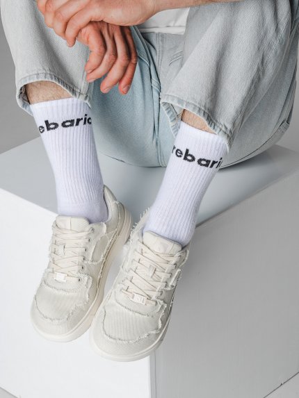 Barefoot Sneakers Barebarics Zing Denim - Cream White