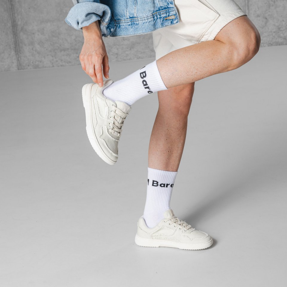 Barefoot Sneakers Barebarics Zing Denim - Cream White