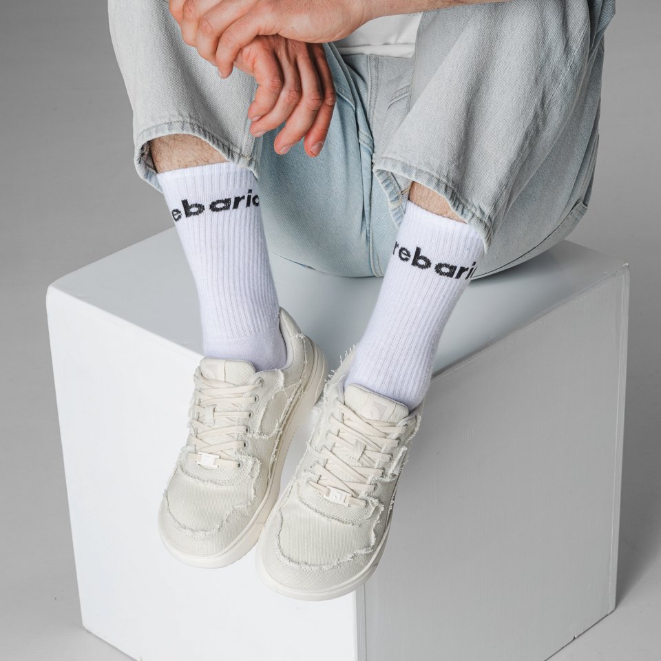 Barefoot Sneakers Barebarics Zing Denim - Cream White