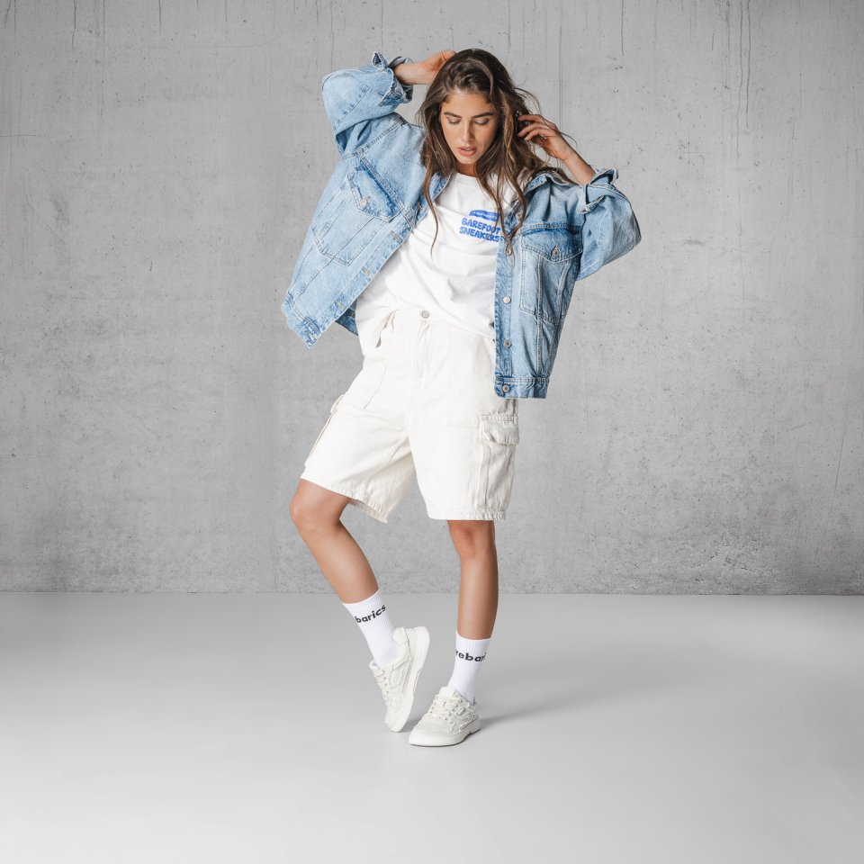 Barefoot Sneakers Barebarics Zing Denim - Cream White