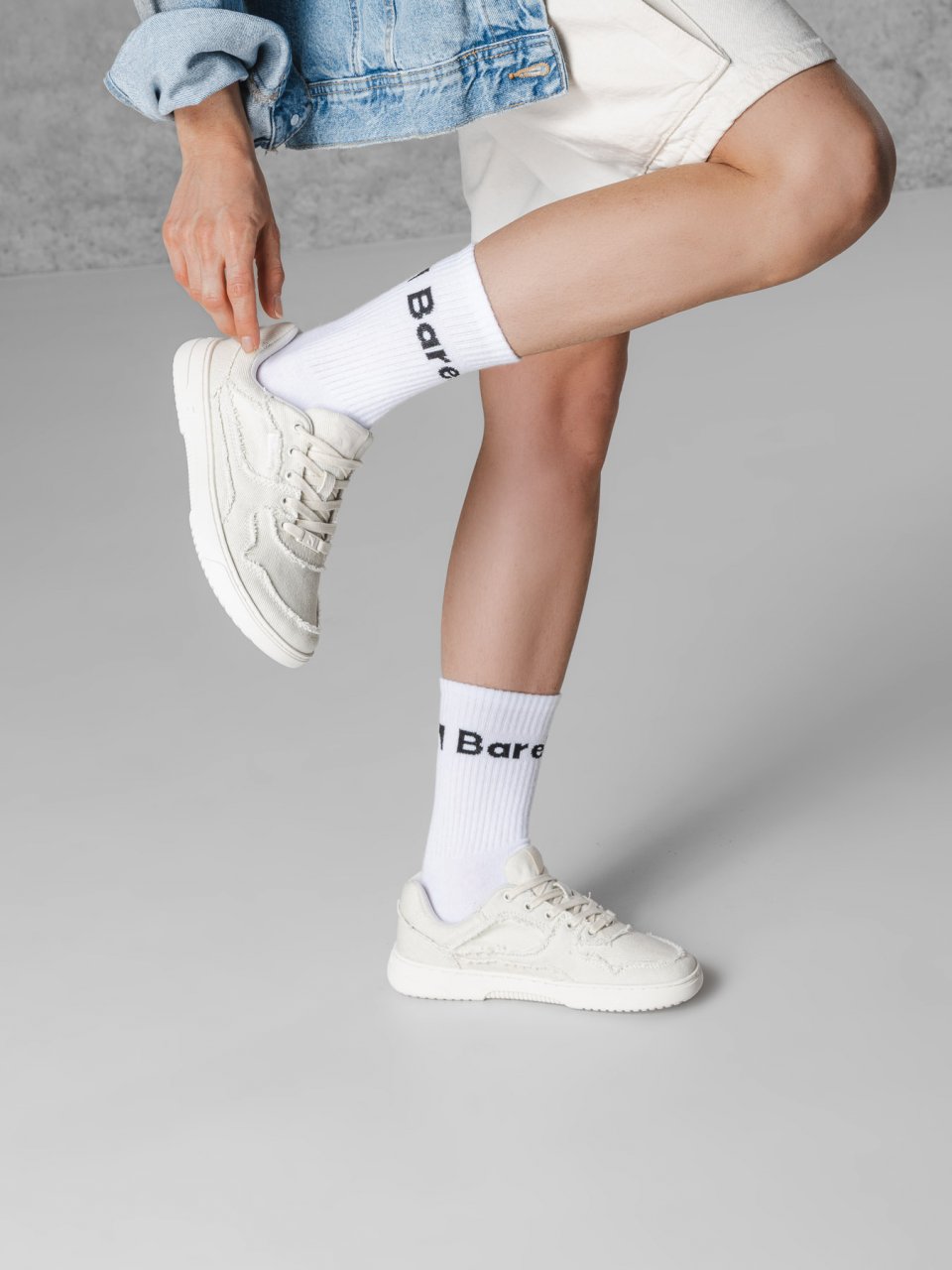 Barefoot tornacipő Barebarics Zing Denim - Cream White