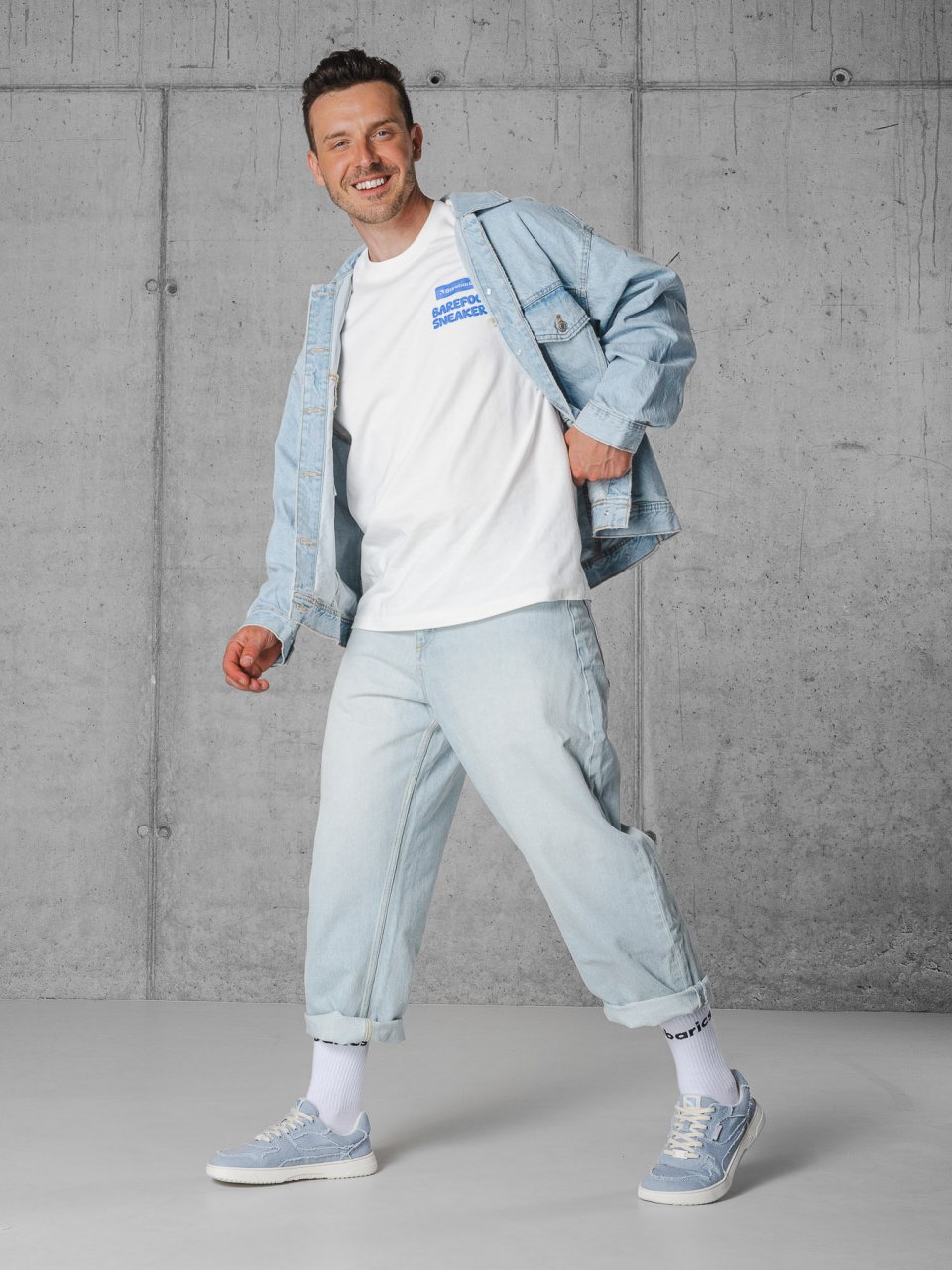 Barefoot Sneakers Barebarics Zing Denim - Light Blue