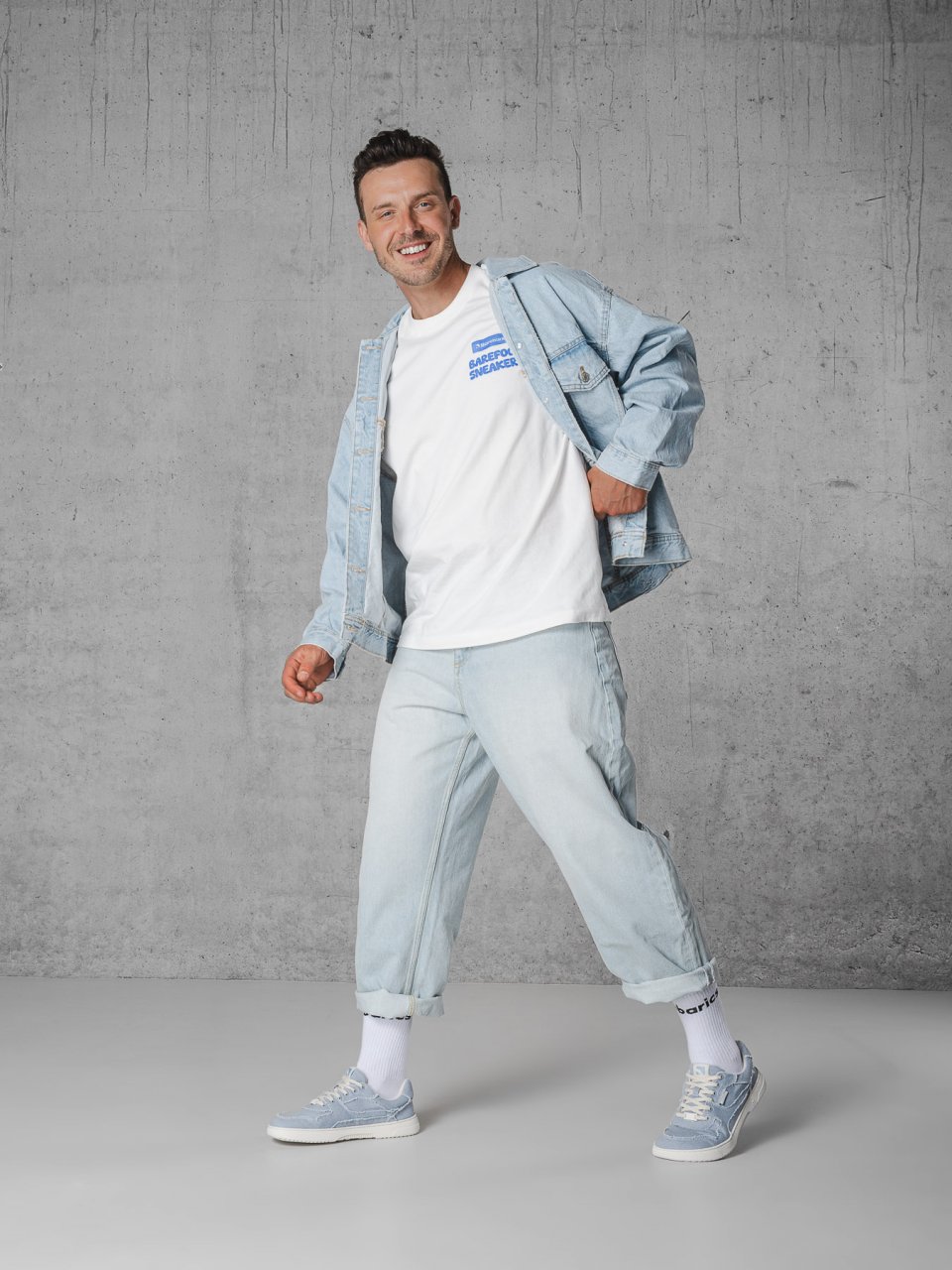 Barefoot tornacipő Barebarics Zing Denim - Light Blue