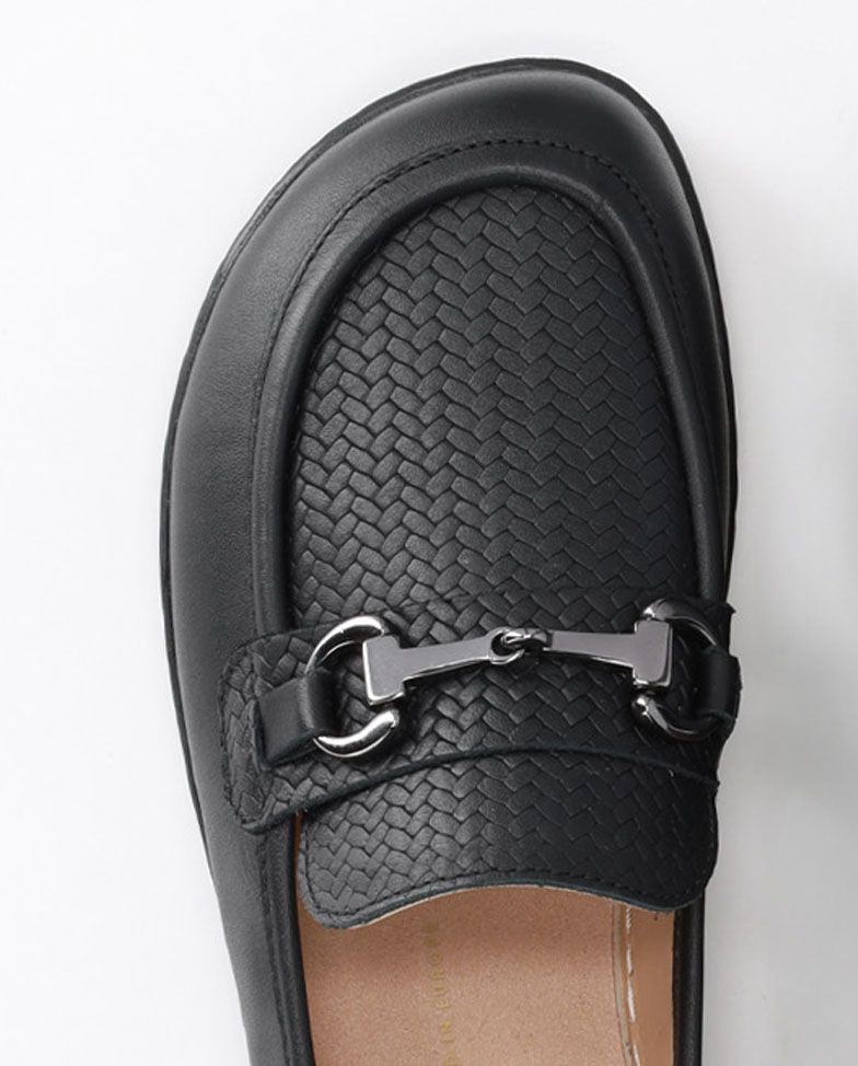 Be Lenka Divella - schwarz-gunmetal, Barfuß-Mokassins, Schnallendetail
