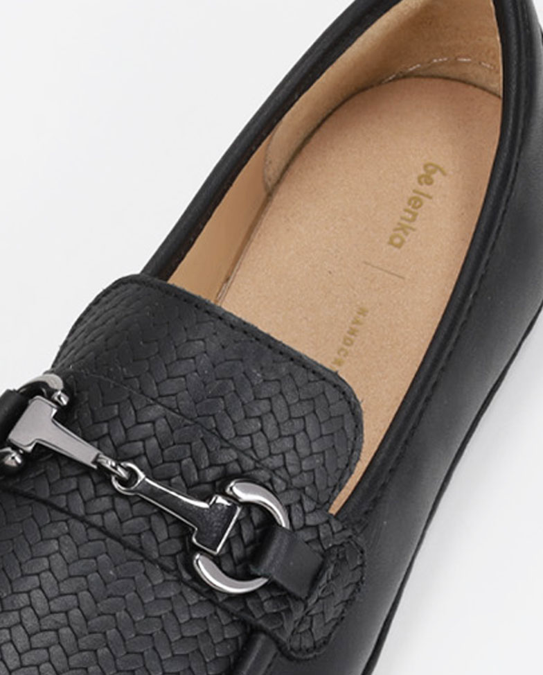Be Lenka Divella - schwarz-gunmetal, Barfuß-Mokassins, Innensohlendetail