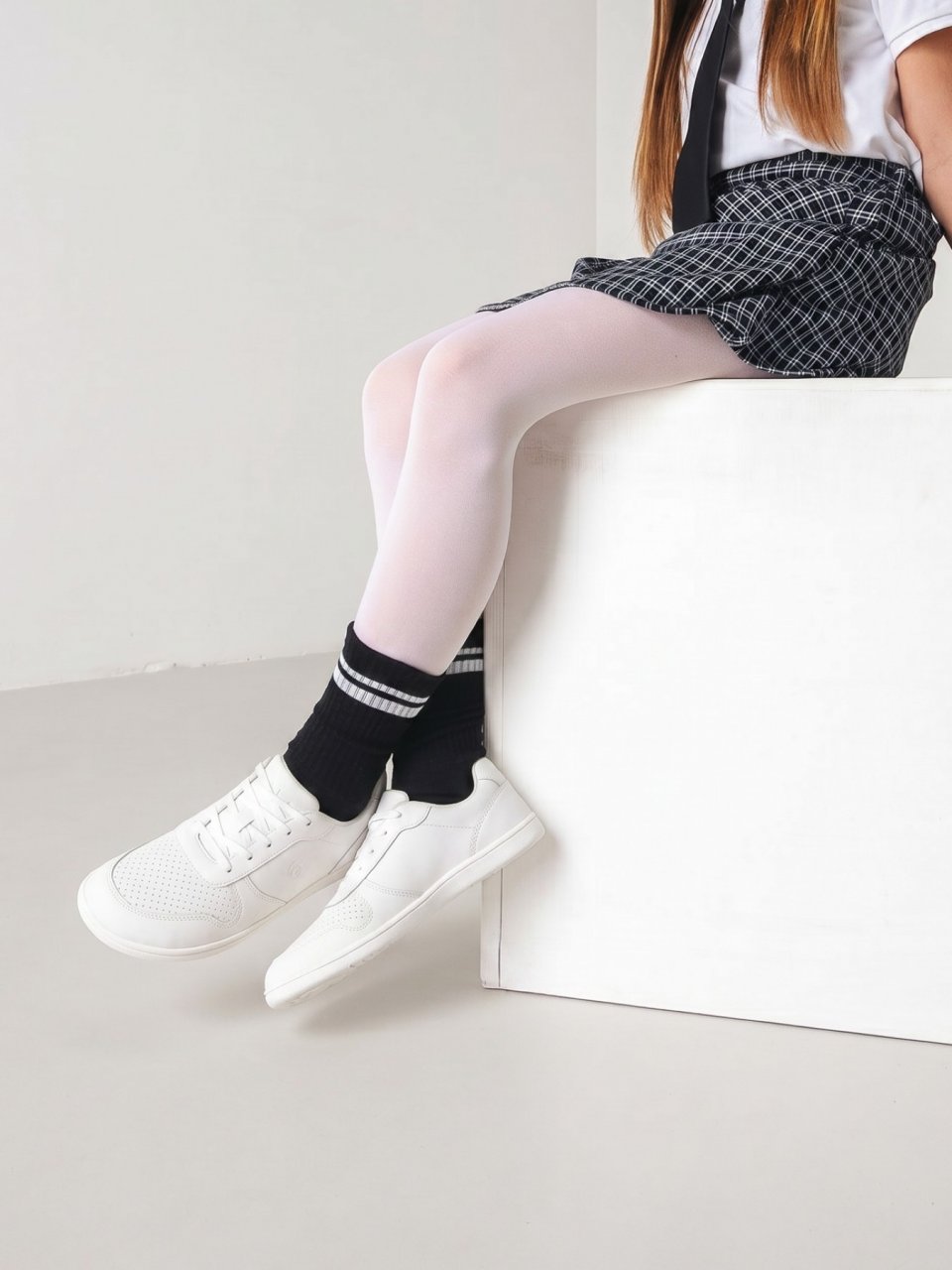 Kids barefoot sneakers Be Lenka Scoot Junior - All White