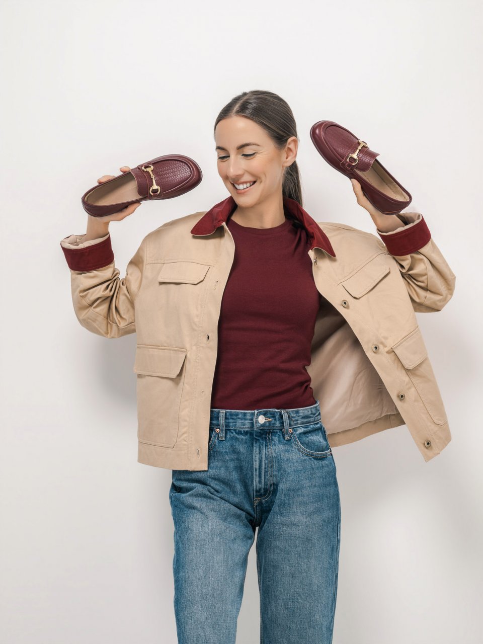 Barefoot Mocassins Be Lenka Divella - Burgundy