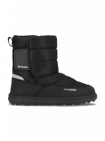 Kids barefoot snow boots Be Lenka Ailo Kids - All Black