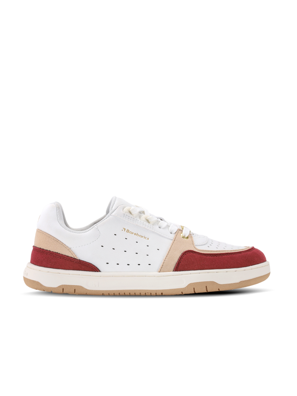 Barefoot Sneakers Barebarics Wave 2.0 - White & Burgundy