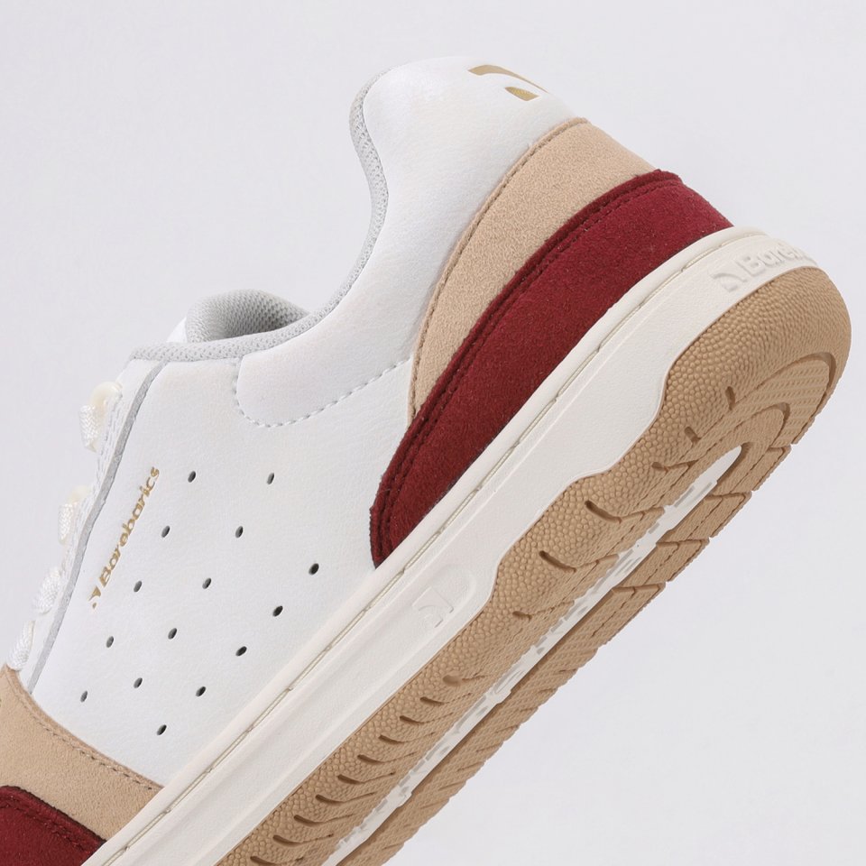 Barefoot Sneakers Barebarics Wave 2.0 - White & Burgundy