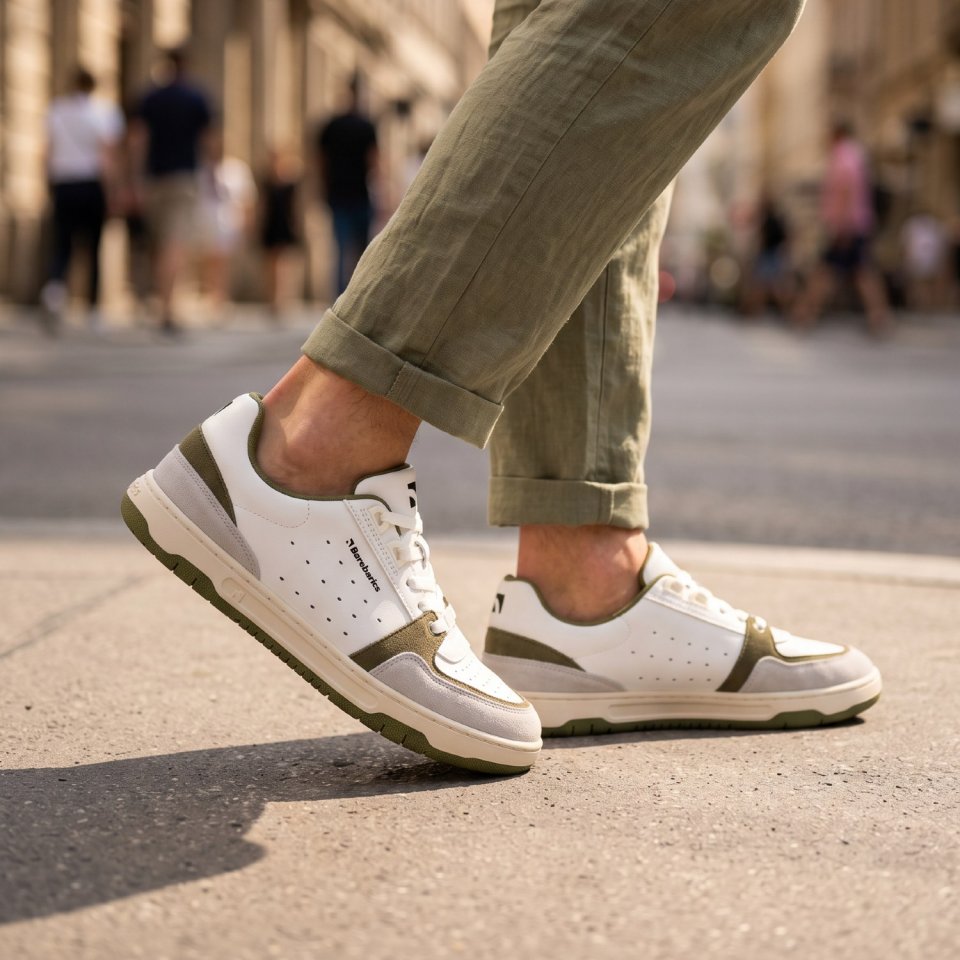 Barefoot Sneakers Barebarics Wave 2.0 - White & Green