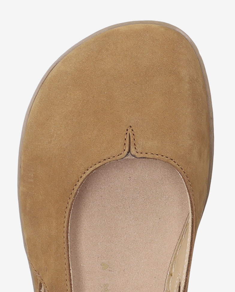 Be Lenka Bellissima 3.0 - toffee braun, Barfuß-Ballerinas, Zehendetail von oben