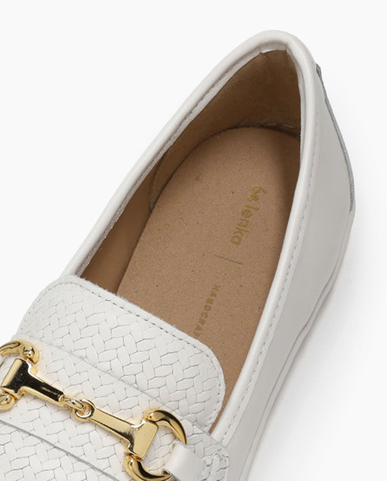 Be Lenka Divella - off-white, barefoot moccasins, insole detail