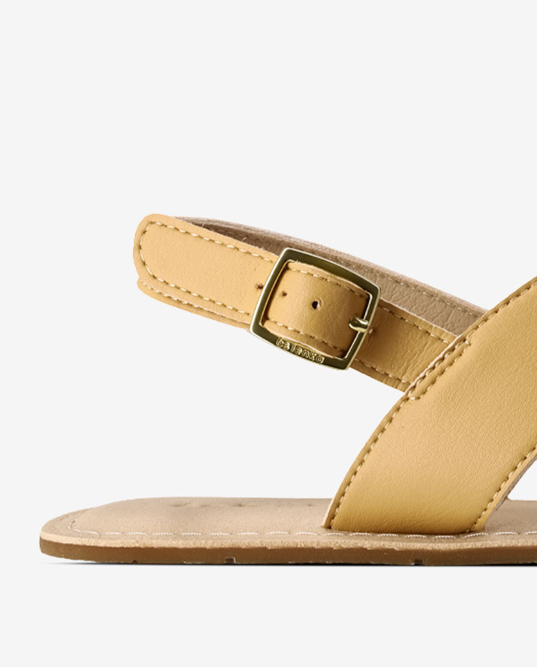 Be Lenka Promenade 2.0 - beige, barefoot sandals, buckle detail