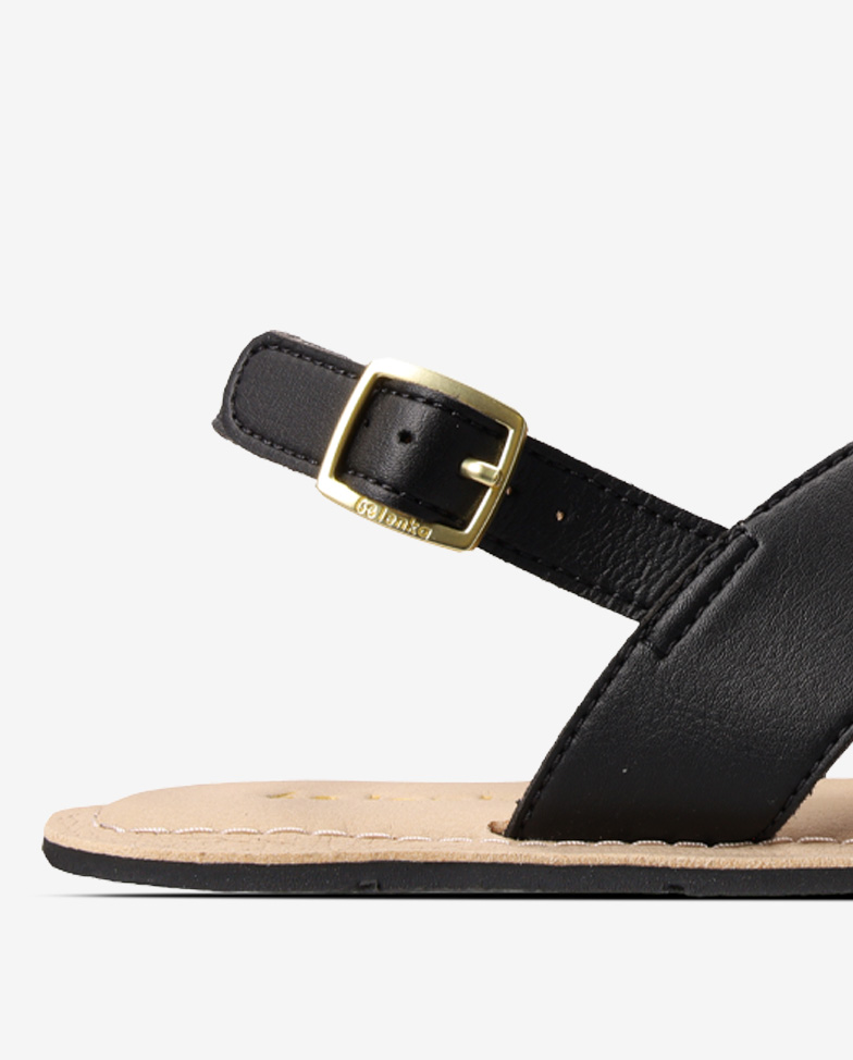 Be Lenka Promenade 2.0 - nero, sandali barefoot, dettaglio della fibbia