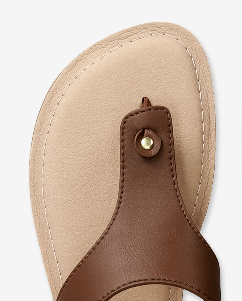 Be Lenka Promenade 2.0 - marron foncé, sandales barefoot, détail entredoigt vue d'en haut