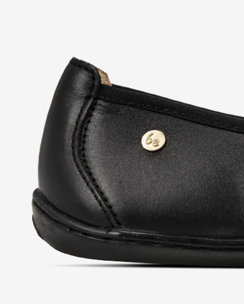 Be Lenka Sophelia - black, barefoot ballet flats, heel detail