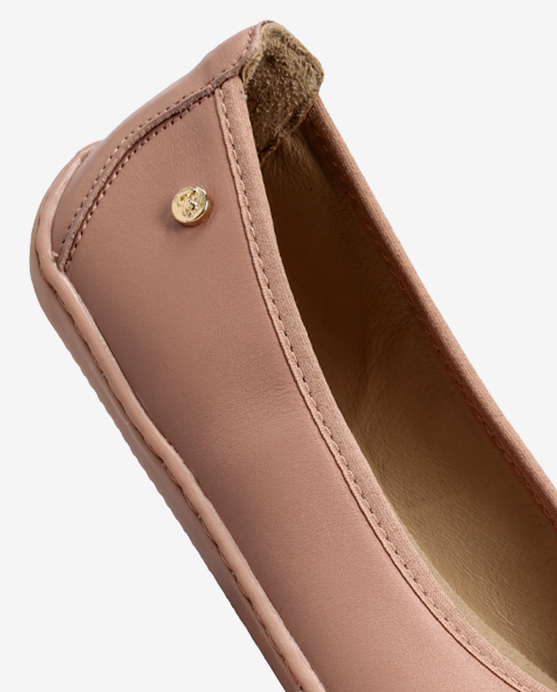 Be Lenka Sophelia - puderrosa, Barfuß-Ballerinas, Fersendetail aus dem Winkel