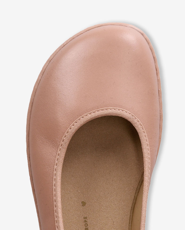 Be Lenka Sophelia - puderrosa, Barfuß-Ballerinas, Zehendetail von oben