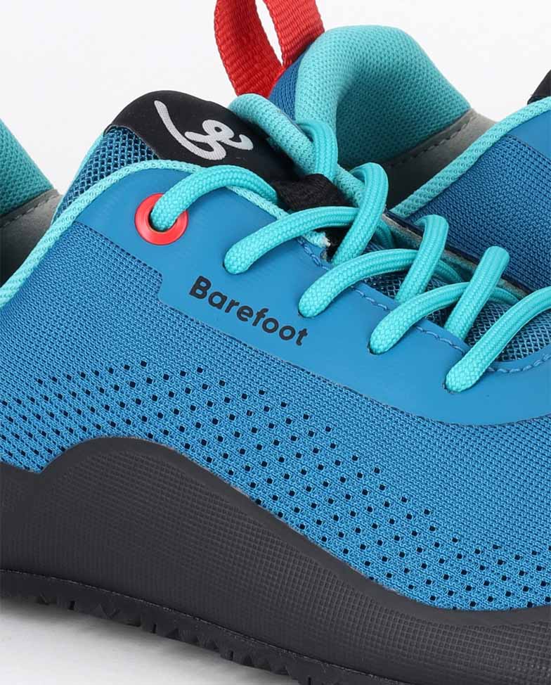Be Lenka TrailAir - turkusowe, buty barefoot, detal sznurowania