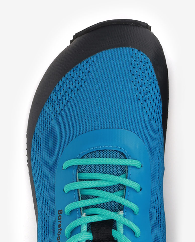 Be Lenka TrailAir - turkusowe, buty barefoot, detal noska