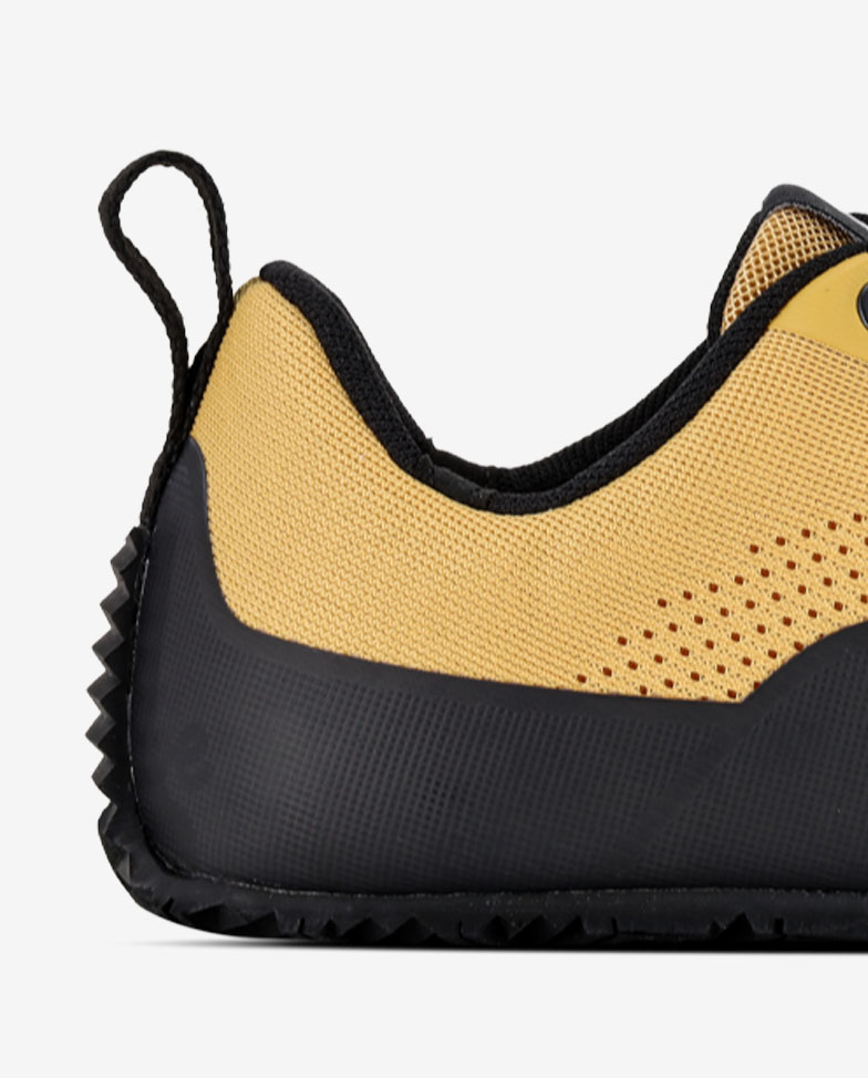 Be Lenka TrailAir - mustard, barefoot shoes, heel detail