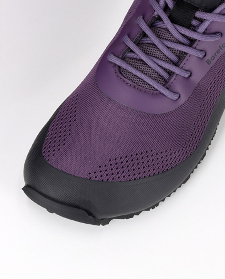 Be Lenka TrailAir - plum, barefoot shoes, toe box detail