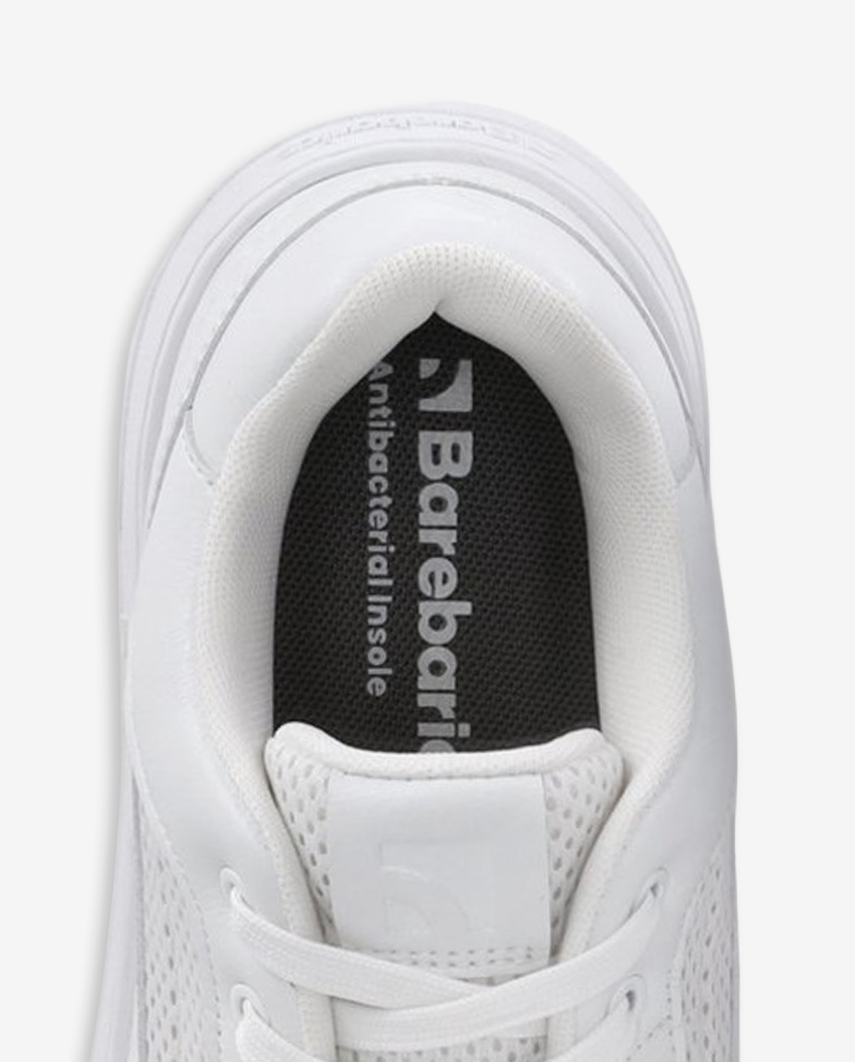 Barebarics Vaporo - all white, barefoot sneakers, insole detail