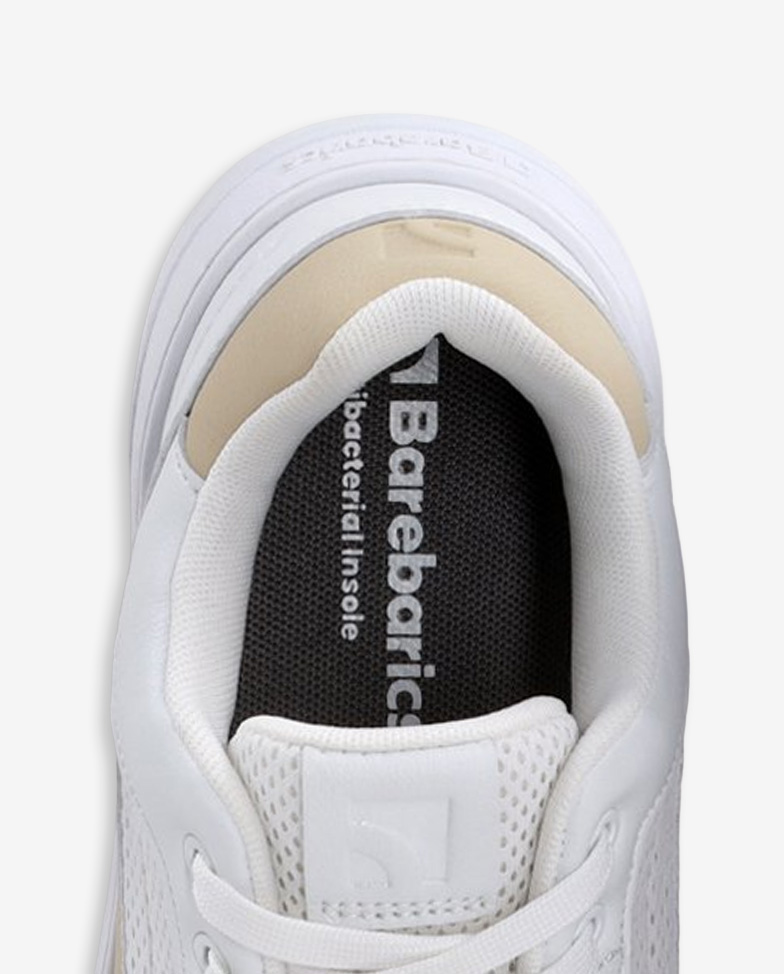 Barebarics Vaporo - white & beige, barefoot sneakers, insole detail