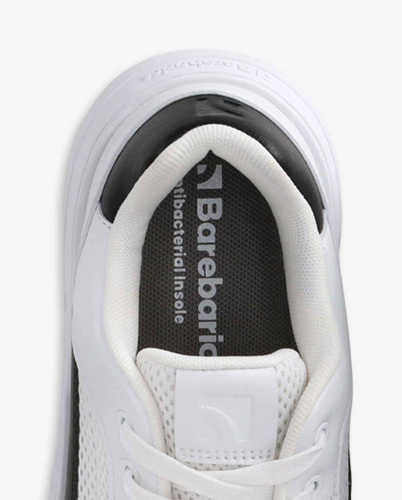 Barebarics Vaporo - white & black, barefoot sneakers, insole detail