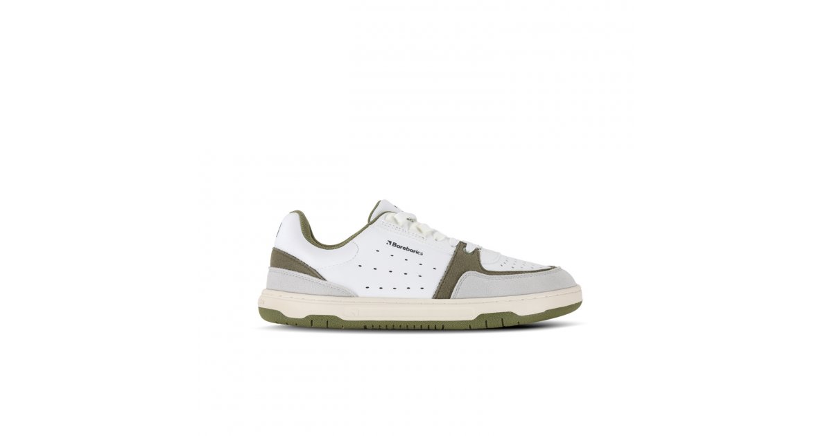 Barebarics Wave 2.0 wit met groene brede herensneaker