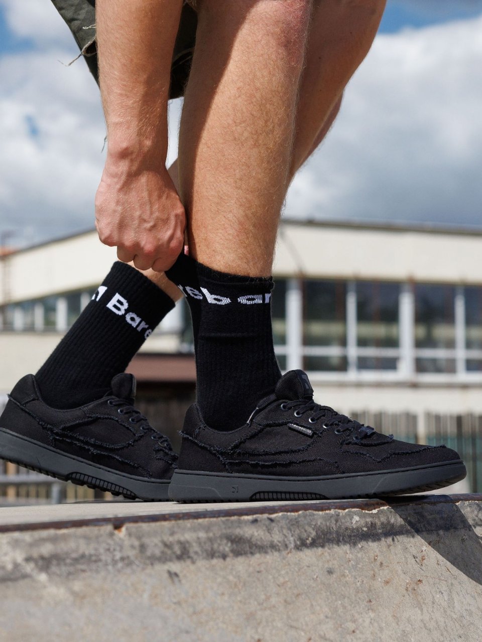 Barefoot Sneakers Barebarics Zing Denim - All Black