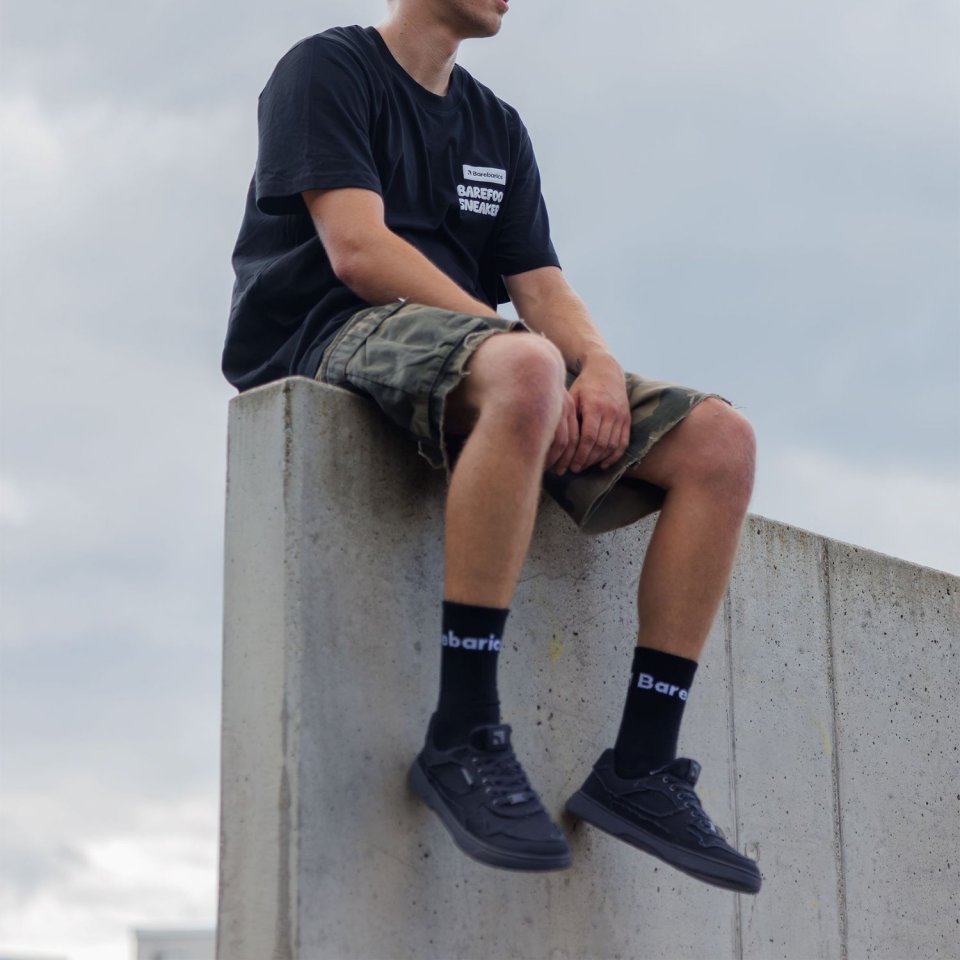 Barefoot Sneakers Barebarics Zing Denim - All Black