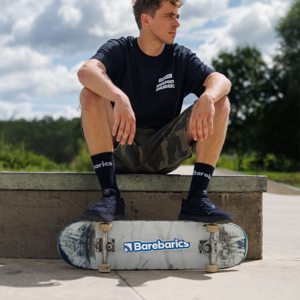 Barefoot Sneakers Barebarics Zing Denim - All Black