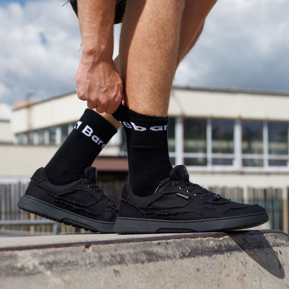 Barefoot Sneakers Barebarics Zing Denim - All Black