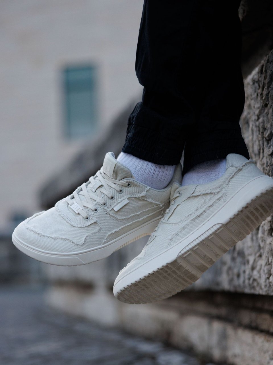 Barefoot Sneakers Barebarics Zing Denim - Cream White
