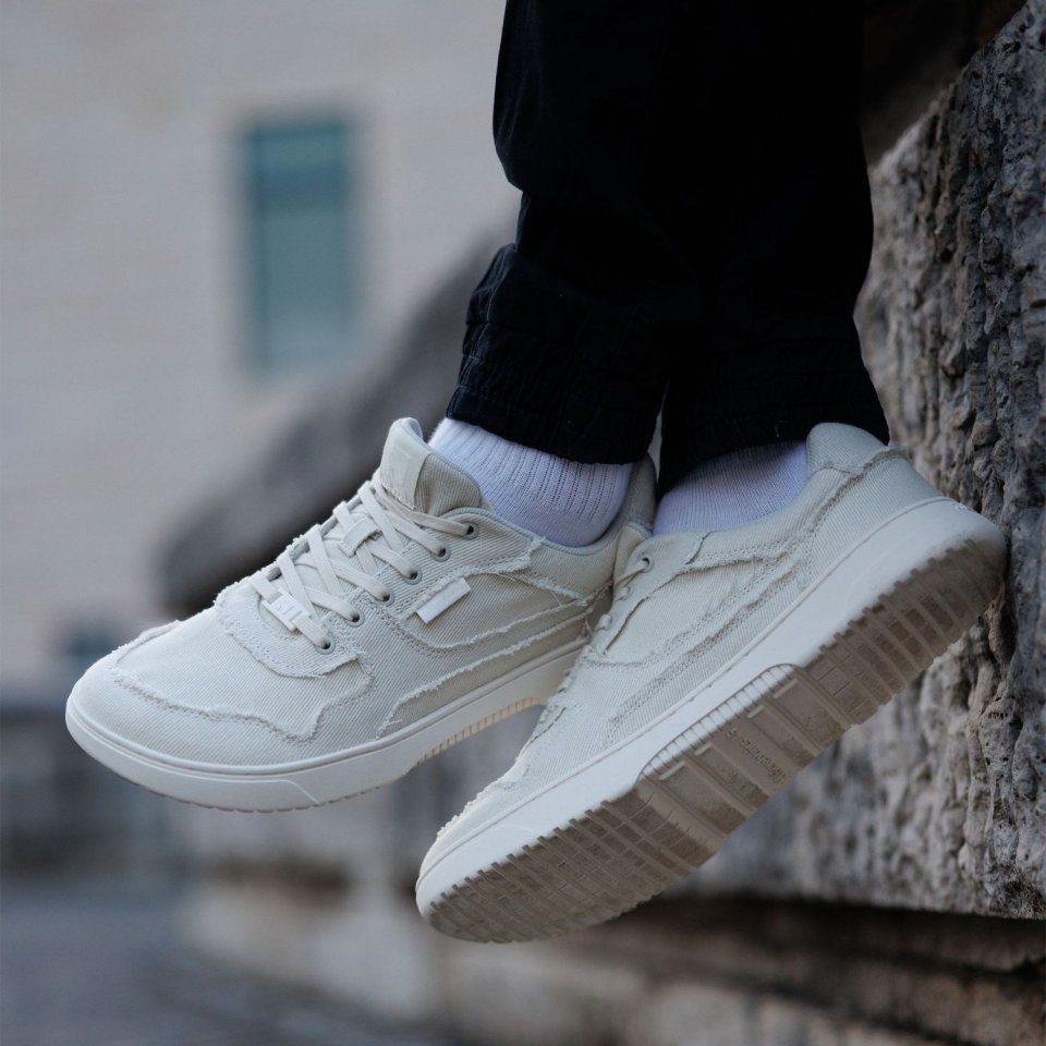 Barefoot Sneakers Barebarics Zing Denim - Cream White