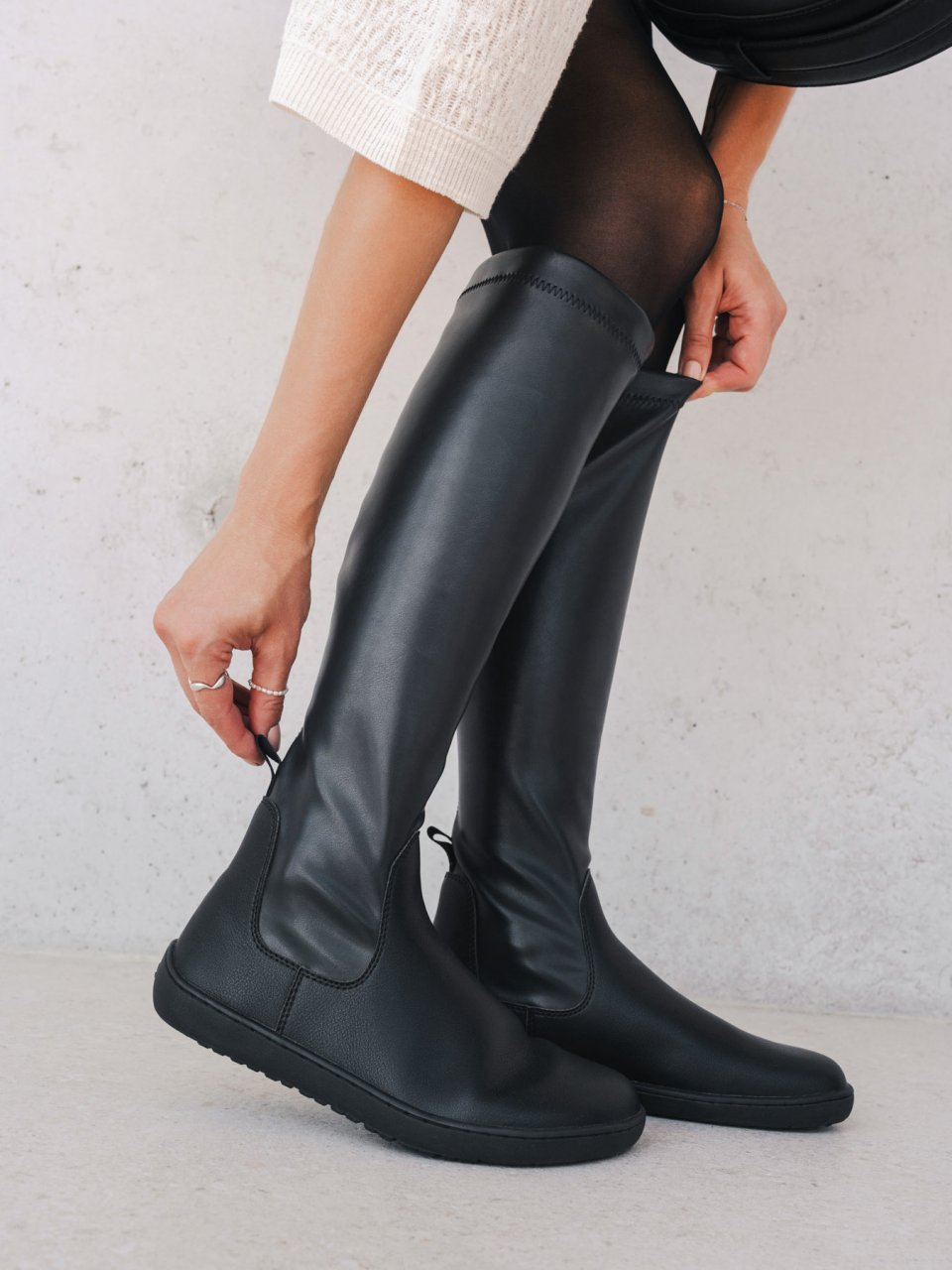 Barefoot kozačky Be Lenka Athena - Black